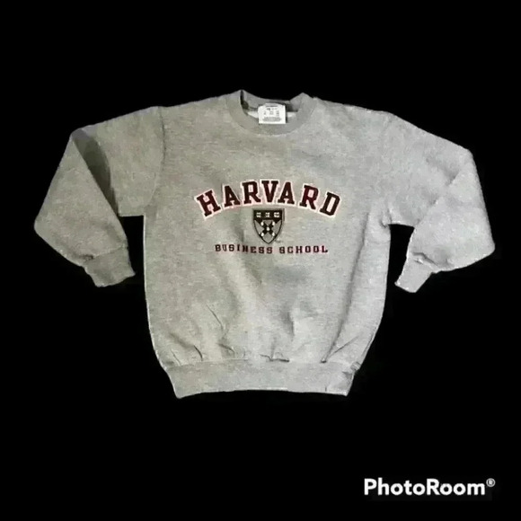 VTG CHAMPION HARVARD SCHOOL OF BUSINESS YOUTH SWEATSHIRT BEST FITS YOUTH SMALL - Picture 2 of 5